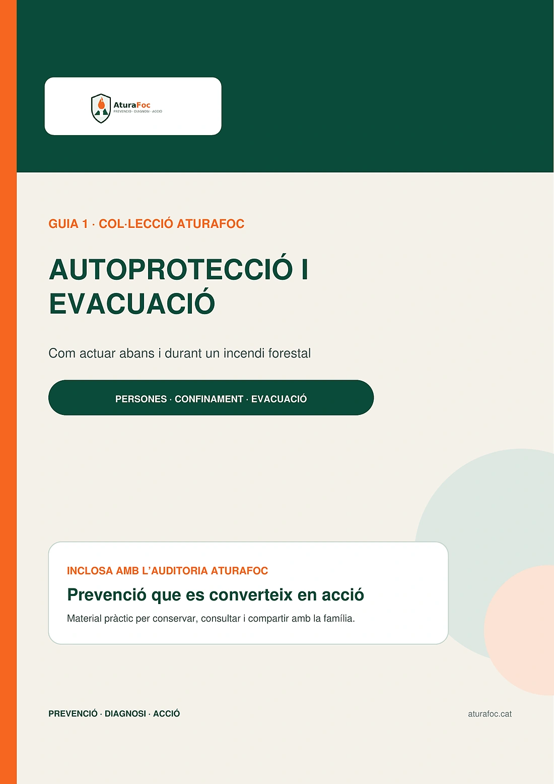 Portada de la guia d’autoprotecció i evacuació
