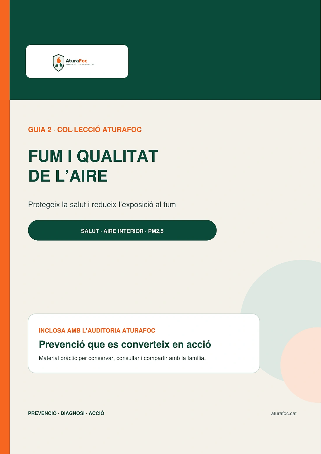 Portada de la guia de fum i qualitat de l’aire